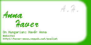 anna haver business card